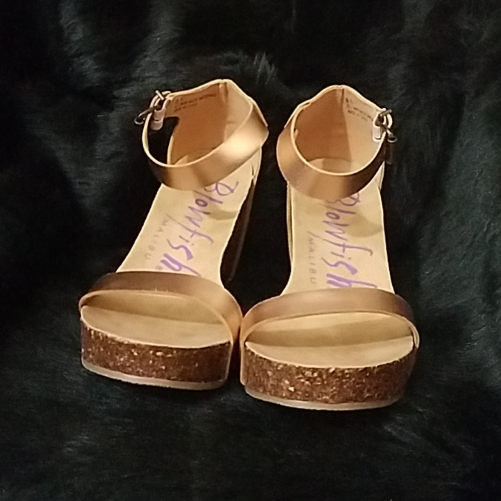 Blowfish Rose Gold Wedges